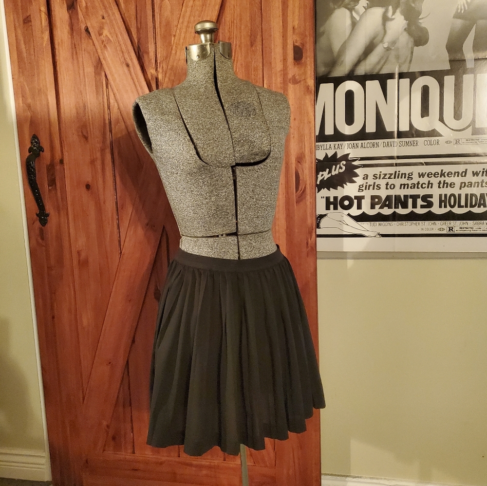 Chiffon Pleated Mini Skirt